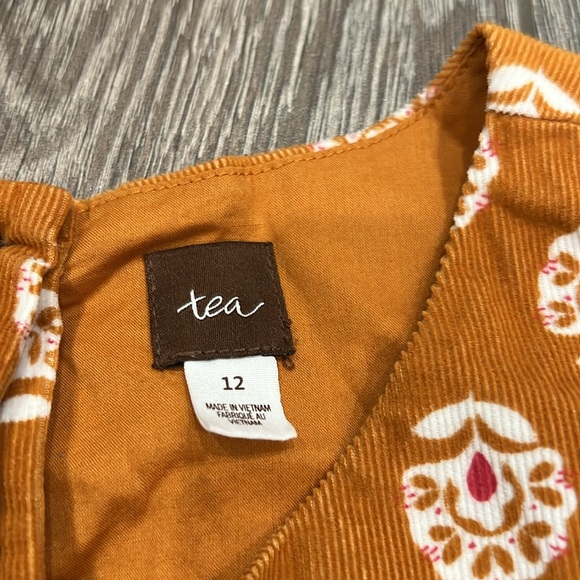 NWOT Tea Collection Printed Baby Doll Corduroy Dress - Picture 2 of 5